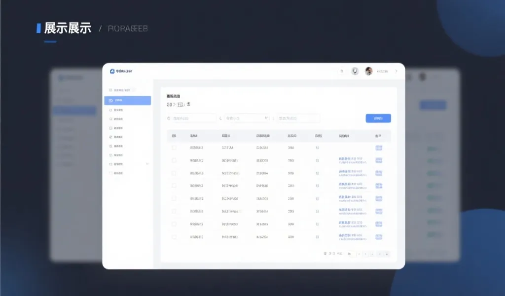 信息展示页面示意